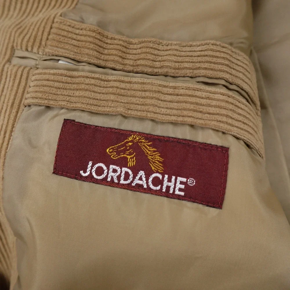 VTG Jordache Jacket Mens 44 Brown Corduroy Elbow Patch Western Blazer Sport Coat